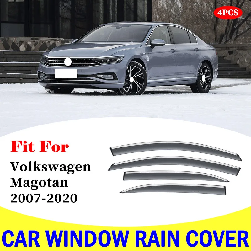 FOR Volkswagen Magotan 2007-2020 window visor car rain shield deflectors awning trim cover exterior car-styling accessories