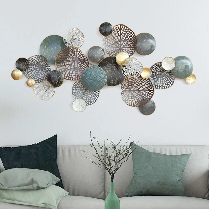 

Скандинавский роскошный настенный Декор для гостиной современный ресторан кованые 3D наклейки на стену диван крыльцо Настенное подвесное р...