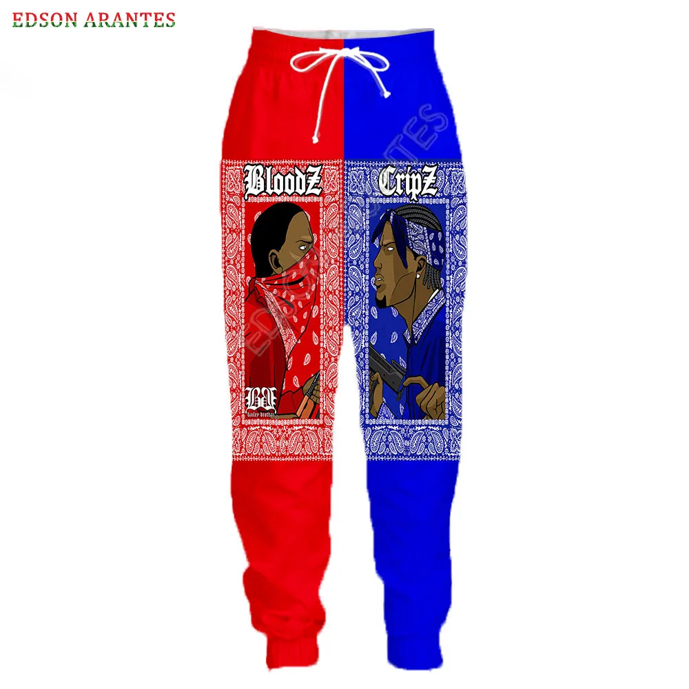 Fashion Brand New Red Blue Paisley Sweatpants Men Women Rappers 3d Print Joggers Unisex Street Hip Hop Rock Trousers Custom 7XL | Мужская