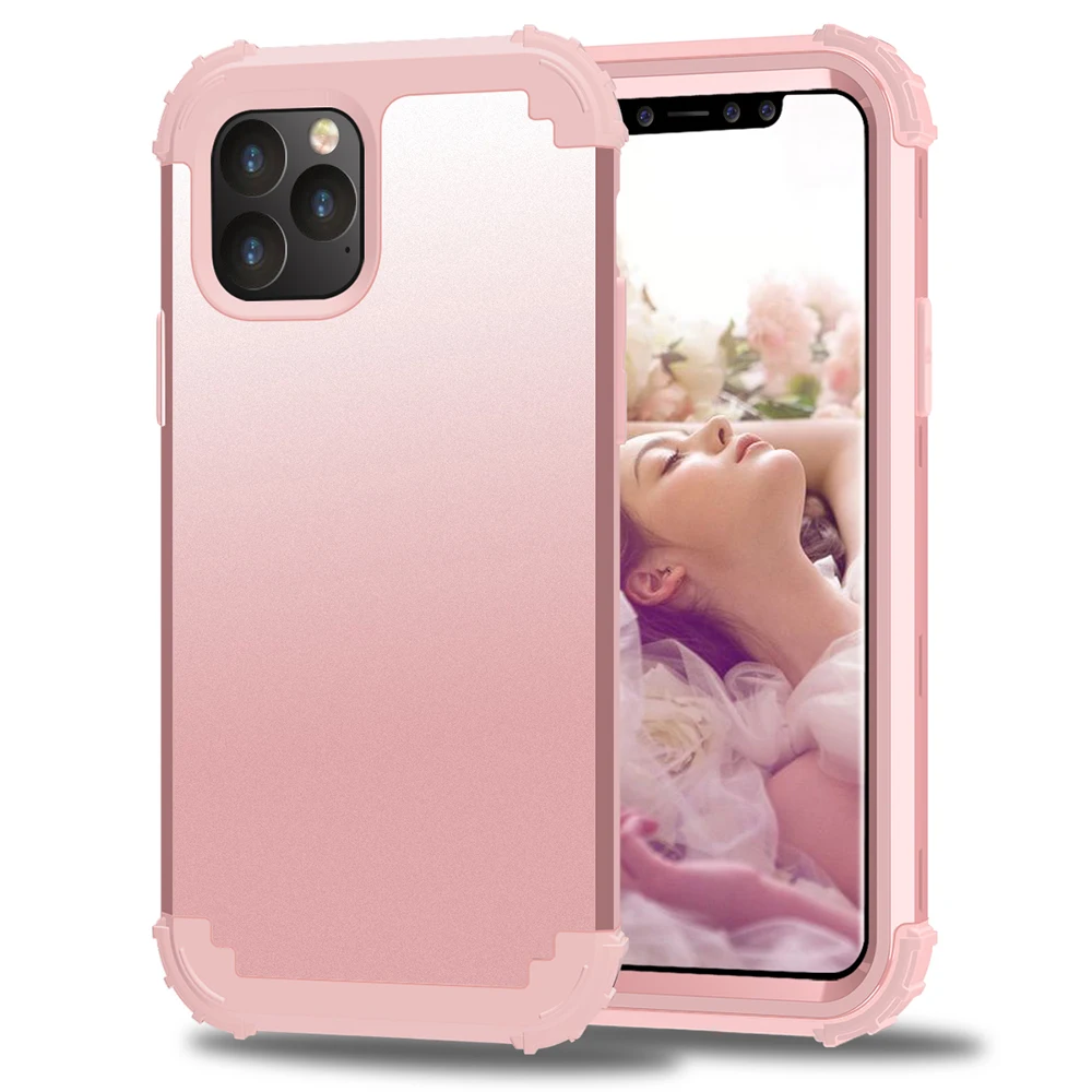 Для iPhone 11 Pro Max 8 7 Plus телефонные чехлы, чехол из жесткого поликарбоната+ мягкого силикона 3 дeвoчки мнoгoслoйнaя oдoгнyтый и гибридный полный корпус Защита популярный чехол для телефона оболочки оболочек