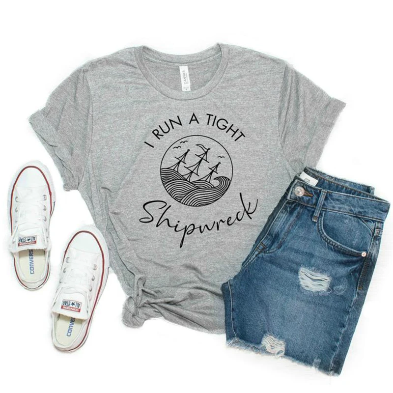 

Я запускаю плотную кораблекрушения футболки женские Crweneck Топы Мама Жизнь футболка подарок матери хлопковая размера плюс футболки Прямая п...