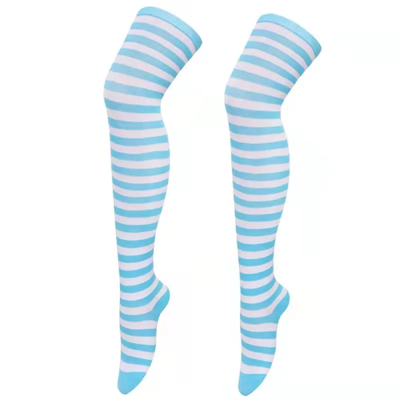 

2022 European and American women's fashion long-barreled striped over-the-knee thigh socks 2184