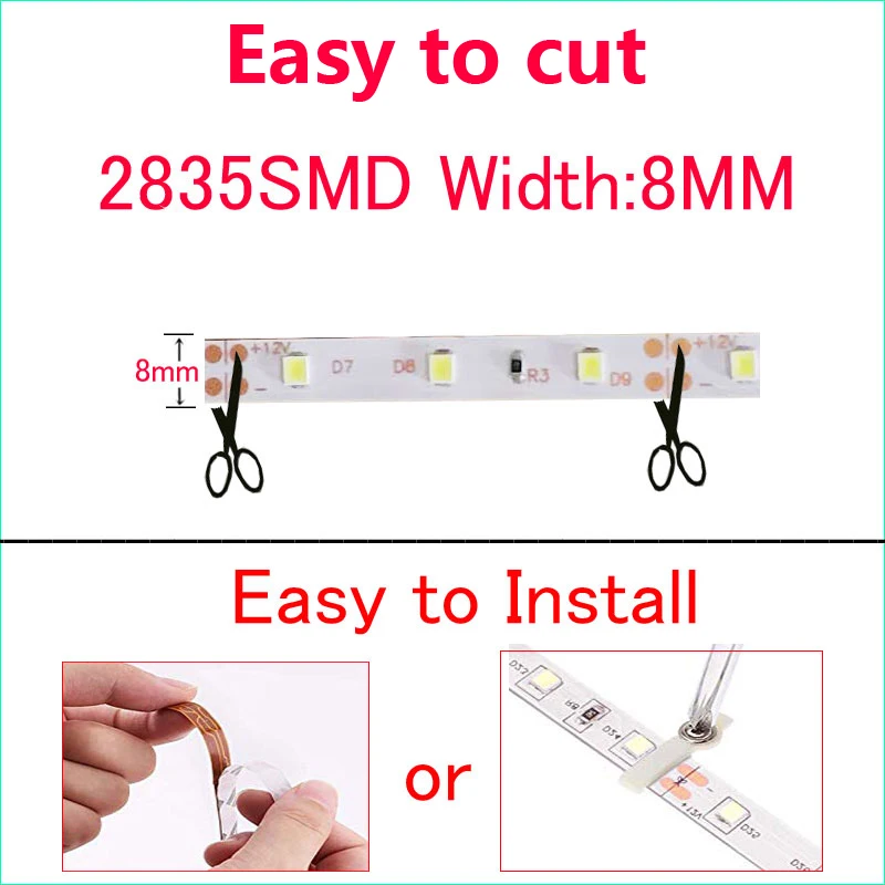 Светодиодные полосы 2835 SMD DC 12V 300Led/5 M 4/3/2/1 м водонепроницаемый гибкие светодиодные ленты лампы Тира светодиодная ФИТА светодиодный 5050 rgb ambilight линию usb в полоску