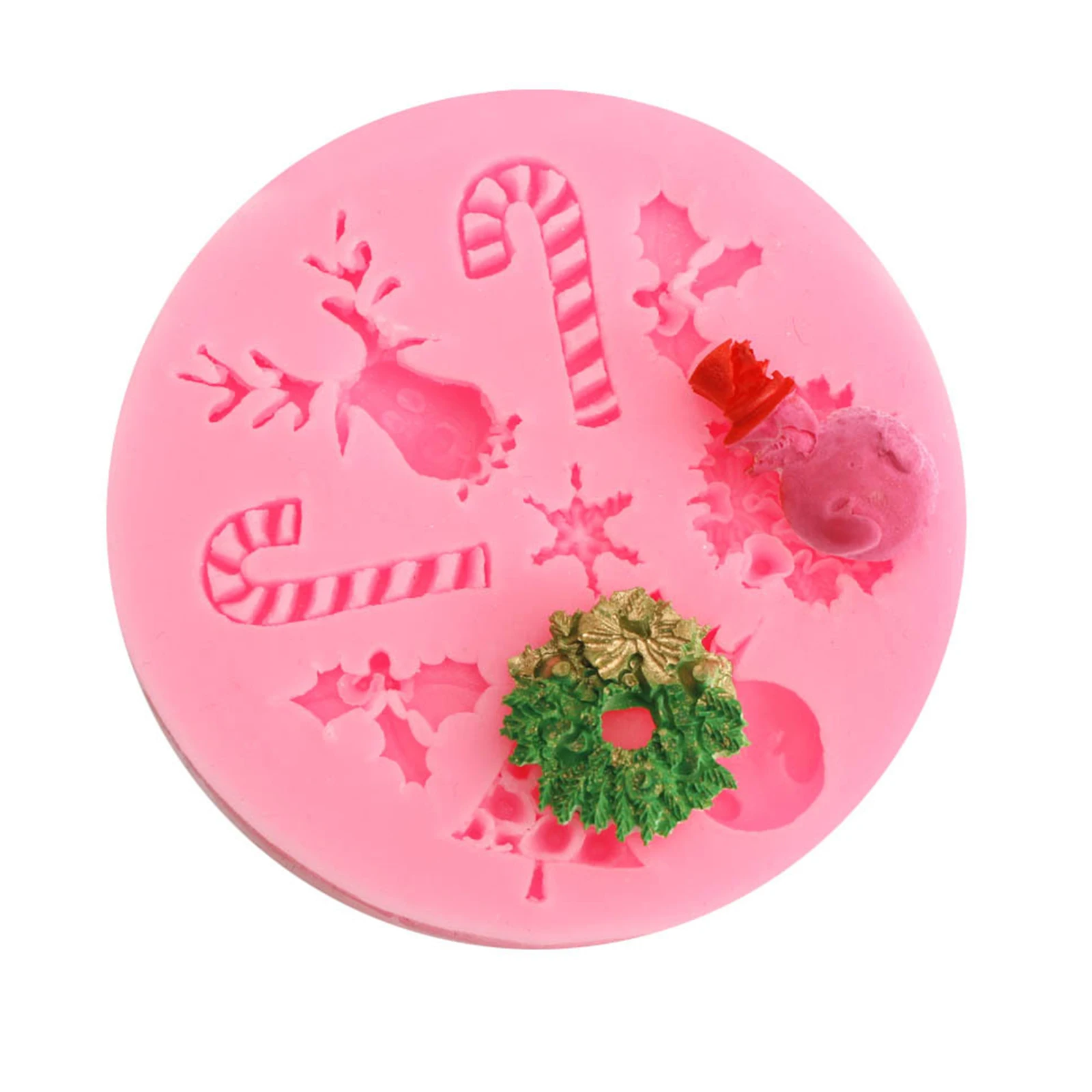 

Christmas Snowman Shape Fondant Silicone Mold Kitchen Baking Chocolate Pastry Candy Clay Making Cupcake Decoration Tools