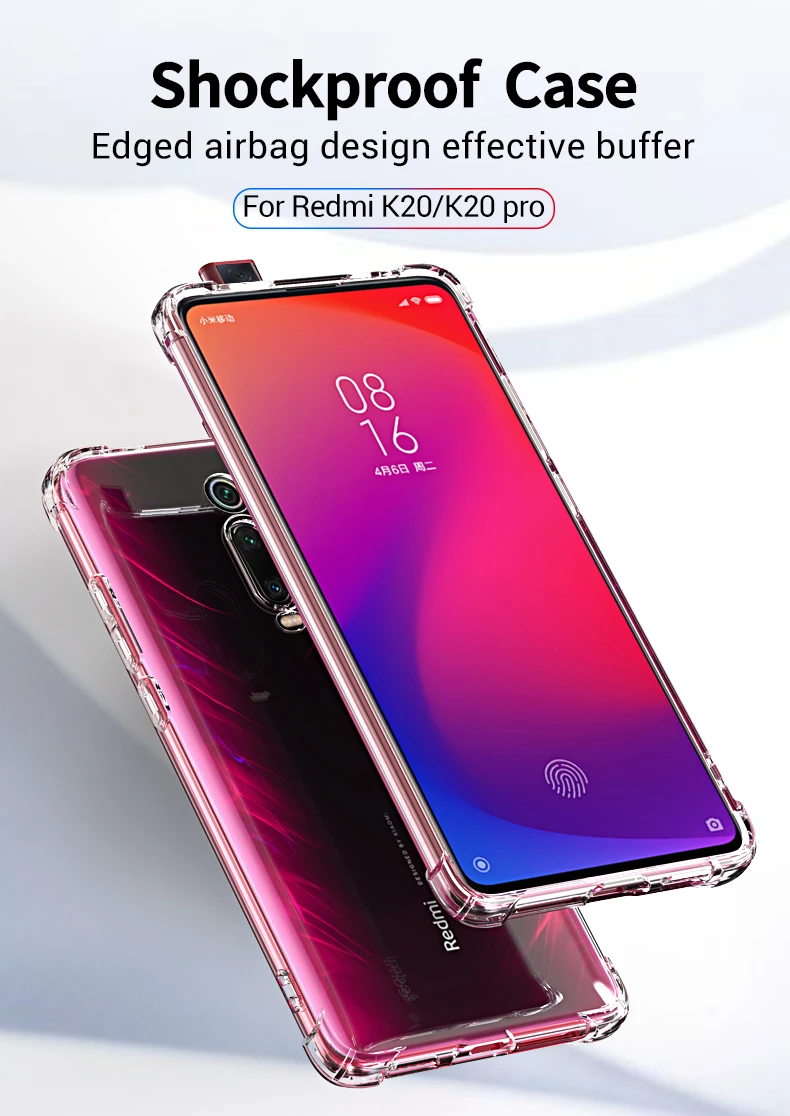 Супер Ударопрочный чехол с "воздушной подушкой" для Xiaomi mi 9T красный mi K20 Pro Note 7 6 5 Pro 7A Y3 9 SE 8 Lite прозрачный мягкий ТПУ Ani-knock чехол
