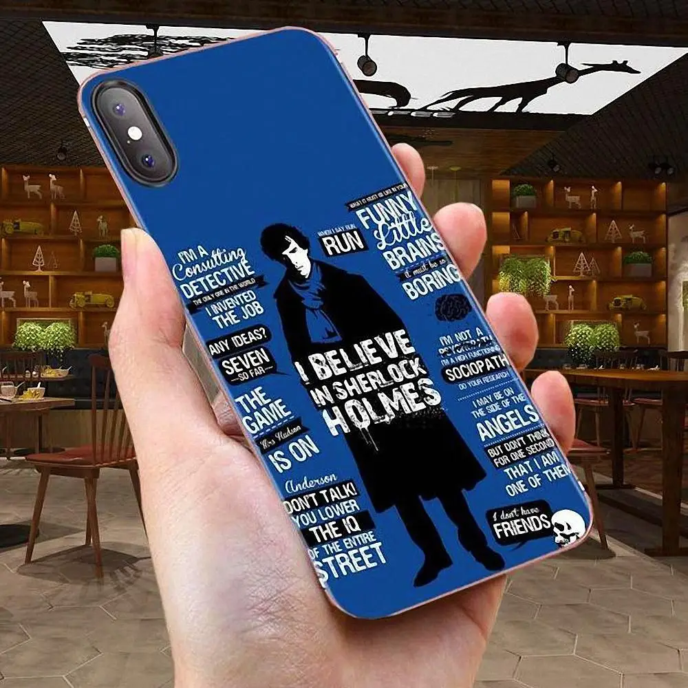 Роскошный Вертикальный чехол для телефона I Am Sherlock Holmes Huawei P7 P8 P9 P10 P20 P30 Lite Mini Plus Pro Y9