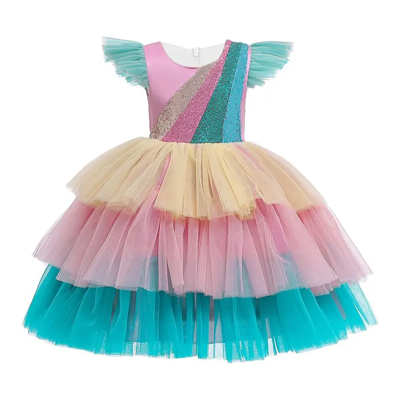 Girl Lace Dress Costumes for Girls Christmas Party Elegant Princess Dress Girl Wedding Dress Child Clothes 3- 10 Years