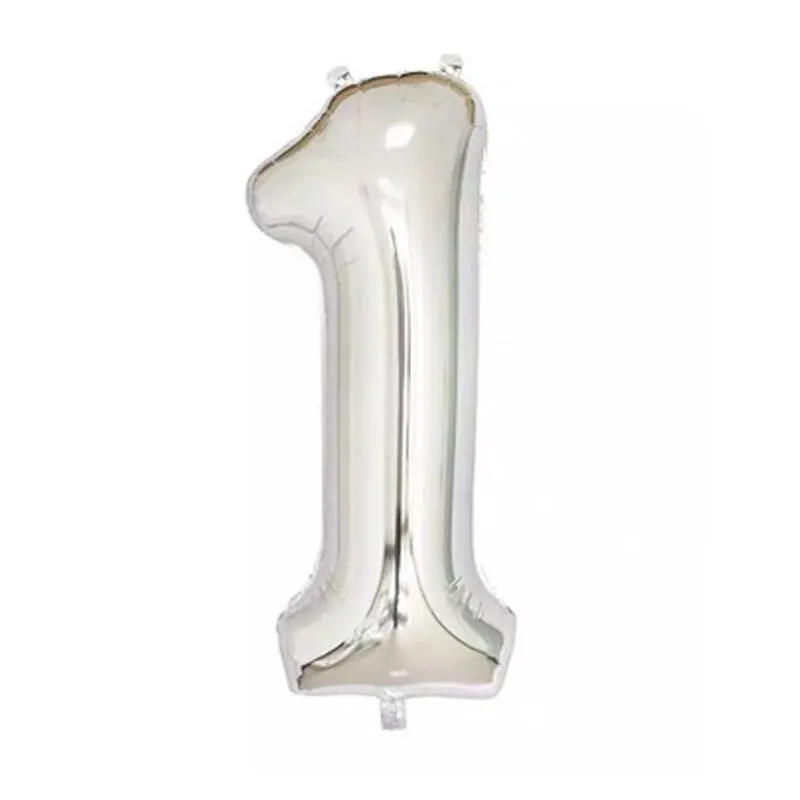 Серебряная фольга Воздушные шары на день рождения гелиевые цифры воздушные с