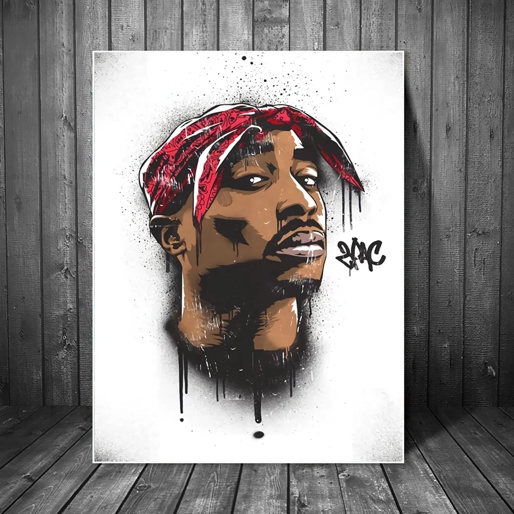Портрет 2PAC Тупак абстрактный холст настенные картины художественные плакаты и