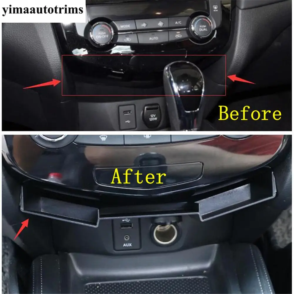 Center Console Storage Box Phone Holder Container Case Cover Trim Plastic Interior For Nissan X-trail T32 / Rogue 2014 - 2020 | Автомобили