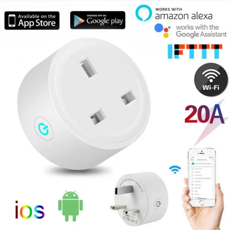 

Беспроводная смарт-розетка с поддержкой Wi-Fi и bluetooth, 20 А