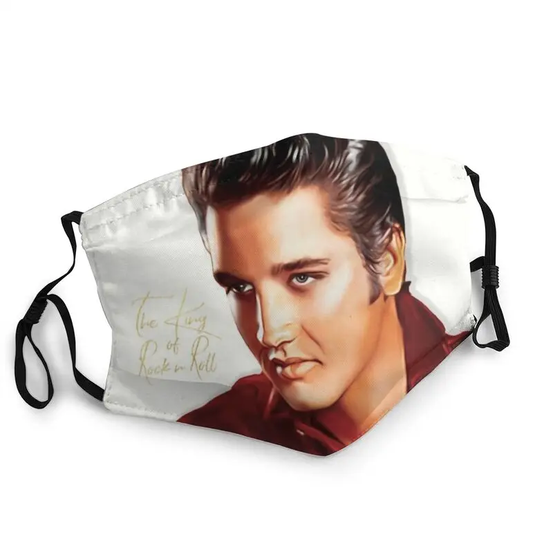 

The King Of Rock N Roll Adjustable Face Mask Unisex Elvis Presley Anti Dust Protection Cover Respirator Mouth-Muffle