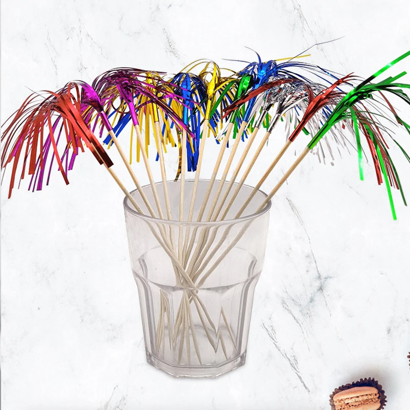 100 шт. Коктейльные фейерверки палочки для напитков украшение свадебвечерние