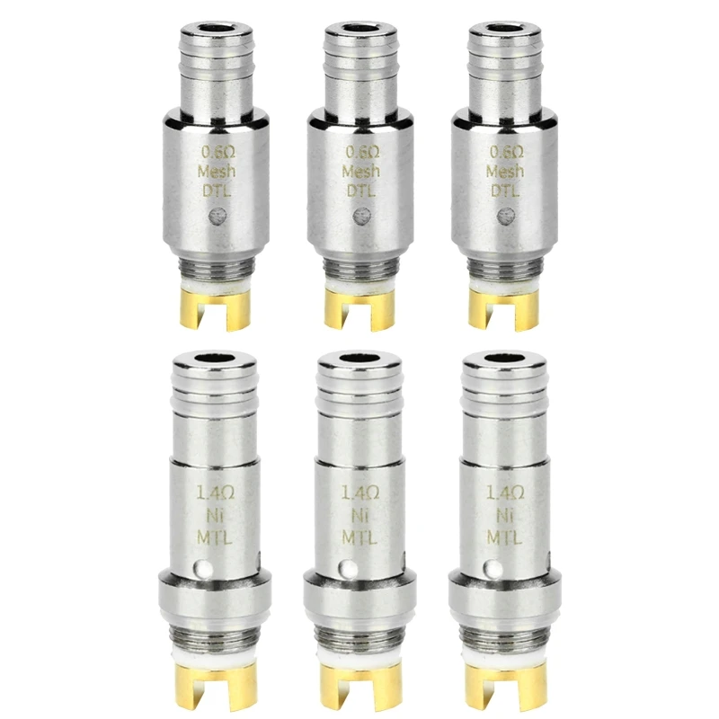 3Pcs Replacement Atomizer Coil Head for Pasito Pod DTL/MTL Coil 1.4/0.6ohm