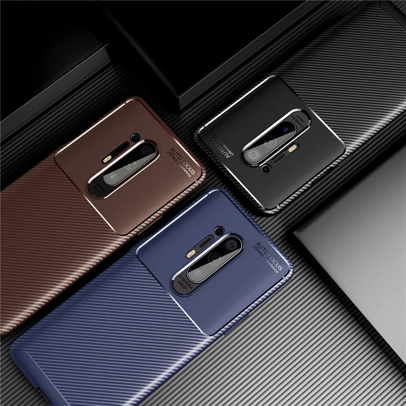 HATOLY чехол из углеродного волокна для Oneplus 8 Pro Чехол 6 6T 7T Ультратонкий телефона One
