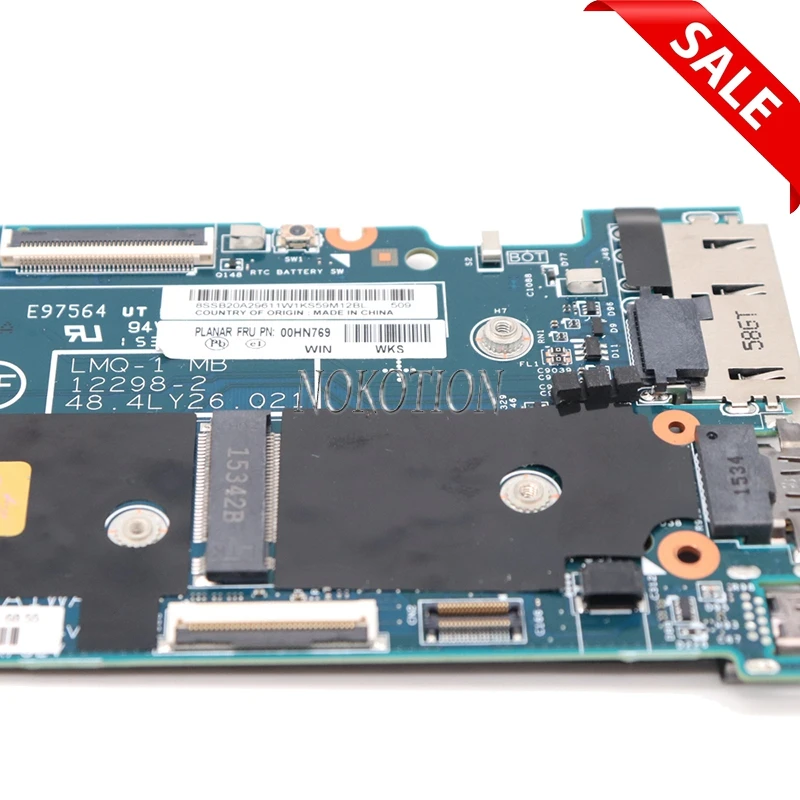 Материнская плата NOKOTION для ноутбука Lenovo ThinkPad X1 Carbon 00HN769 основная SR1EA I7-4600U CPU 8 Гб RAM