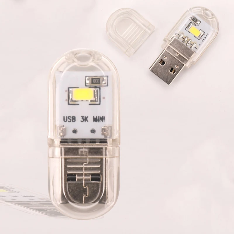 1 шт. мини 2 светодиода USB 5 в светодиодный ночсветильник настольная лампа для
