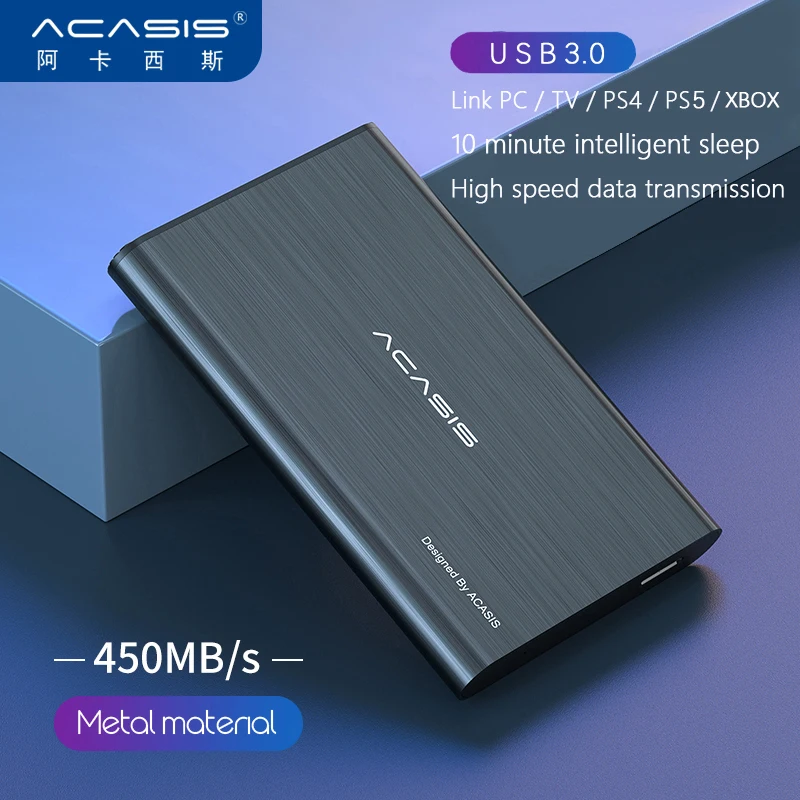 Внешний жесткий диск ACASIS супер внешний 2 ТБ USB 500 ГБ для ПК Mac планшета XBOX PS4