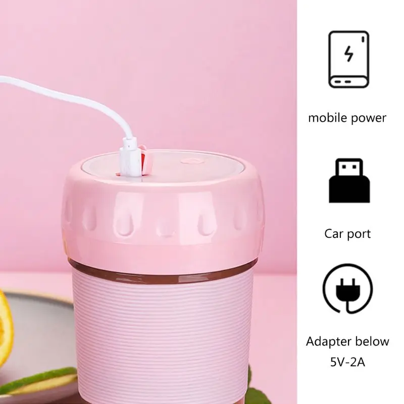 

300ml Portable Juicer Cup Electric USB Rechargeable Fruit Blender Mixer Mini Fast Blenders Maker