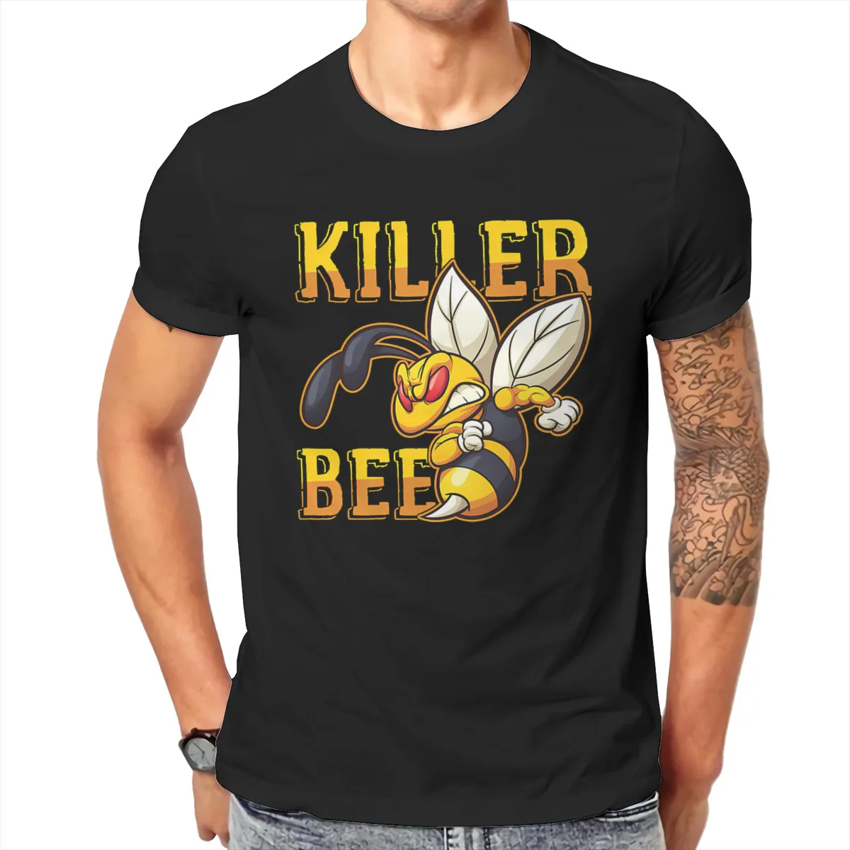 

Angry Bees Beehive Beekeeper Honeycomb Honeybee Gift Killer Bee T shirt Men T shirt summer T-shirt