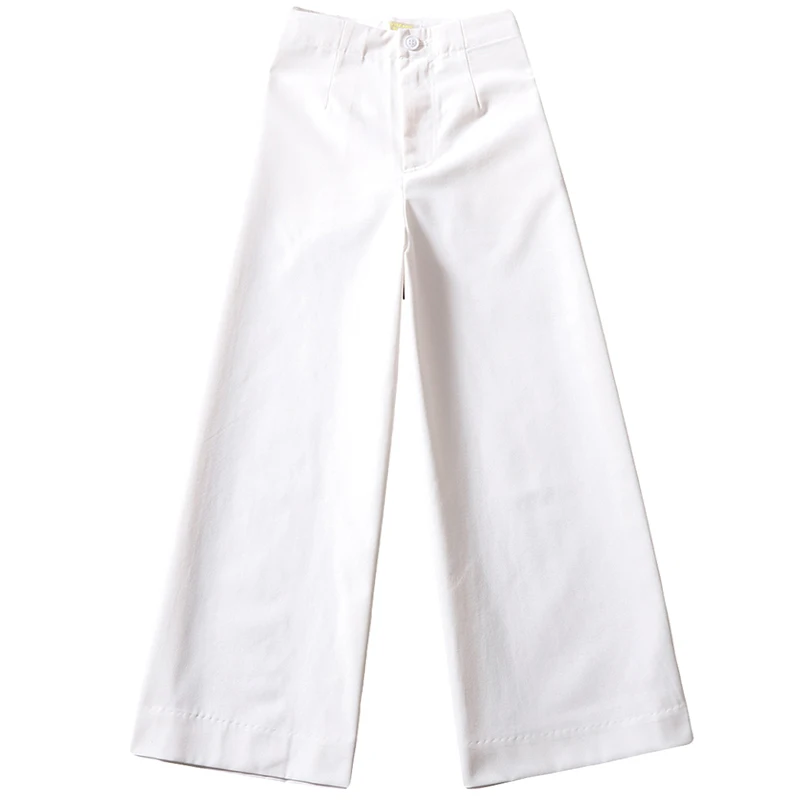 

office lady elegant women pants 2020 summer new solid high waist wide leg ankle length female pants top quality
