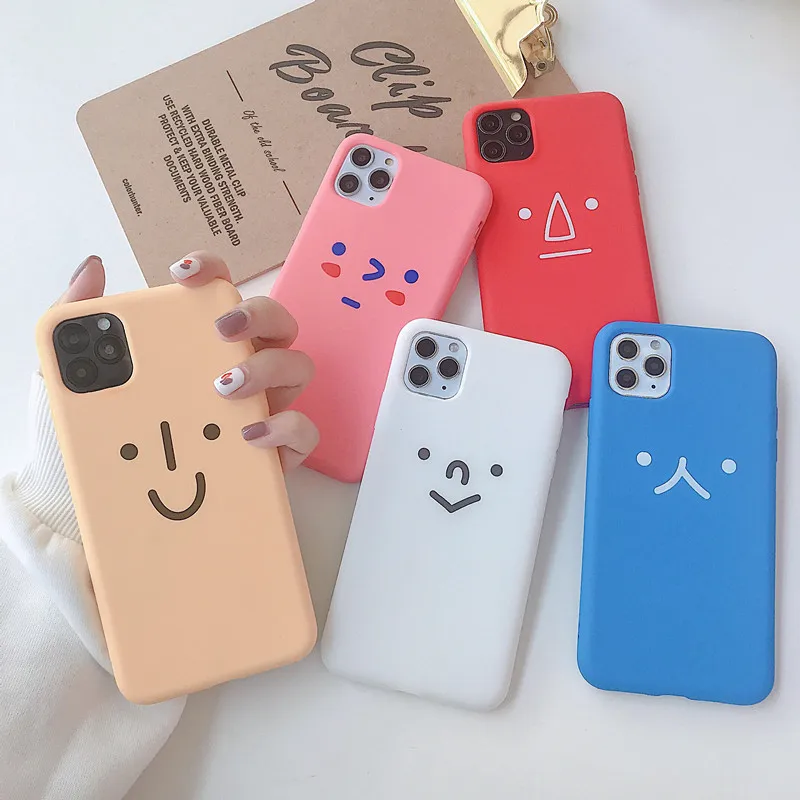 Супермилый мультяшный абстрактный чехол со смайликом для телефона iPhone 11 Pro Max Xr Xs X