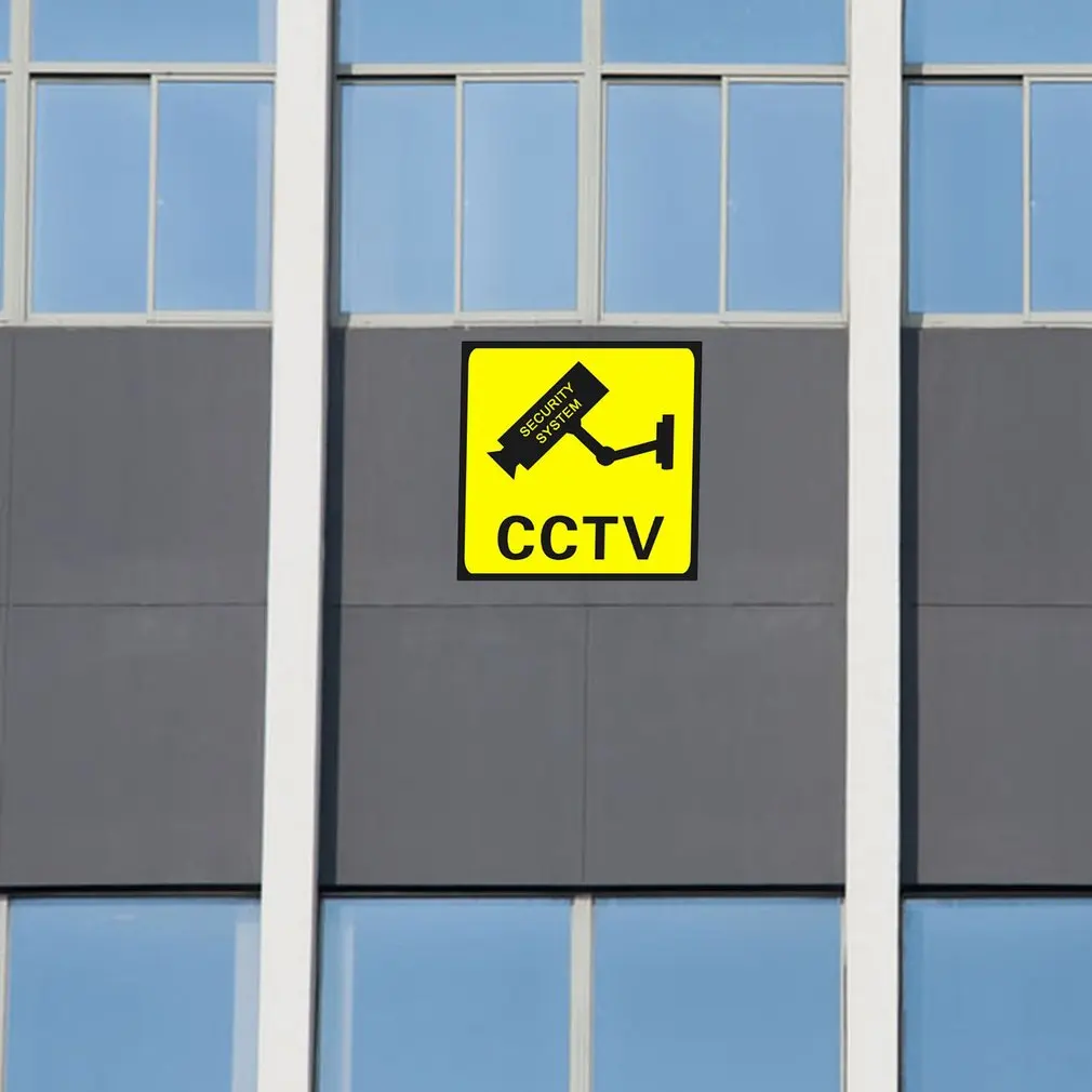Квадратный CCTV камеры видеонаблюдения 24 часа монитор Камера Предупреждение