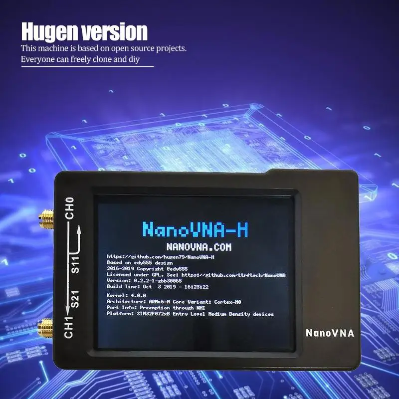 2019 нано VNA H 50 кГц 900 МГц векторная сеть MF HF VHF UHF Цифровой анализатор антенны