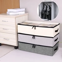 new style foldable storage box for shoes wardrobe closet organizer sock bra underwear cotton storage bag under bed storage box