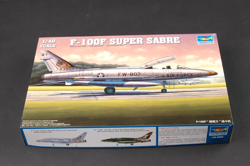 Trumpeter 1/48 масштаб F-100C США F-100D F-100F Супер Sabre самолет игрушка пластиковая сборка