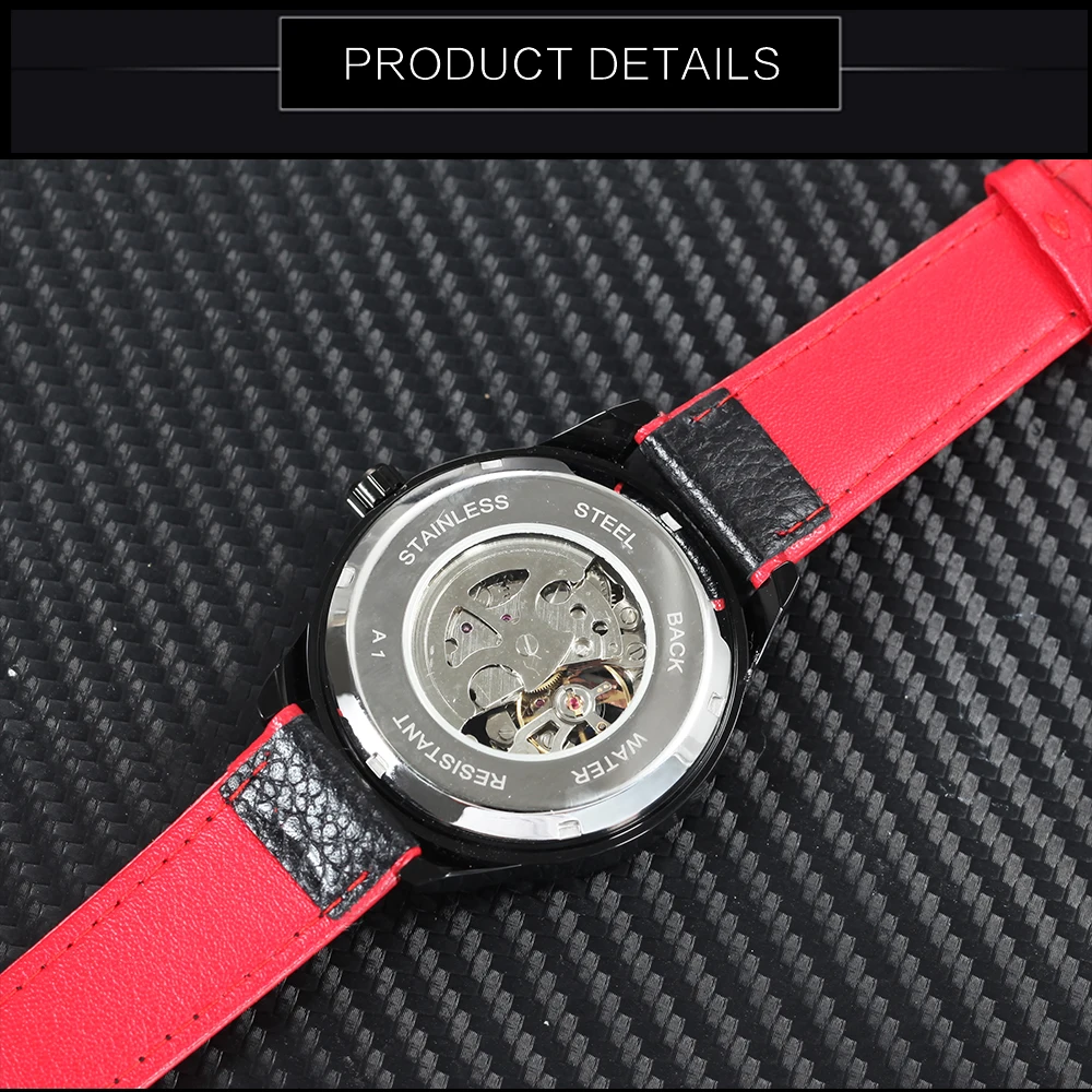 FORSINING Спорт Для мужчин s часы от топ бренда роскошные скелет автоматические для