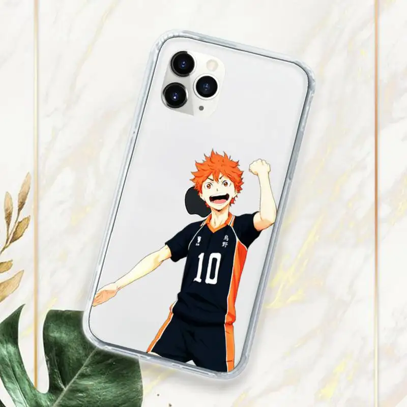 

Anime volleyball boy cut Phone Case Transparent for iPhone 11 12 mini pro XS MAX 7 8 6 6S Plus X 5S SE 2020 XR
