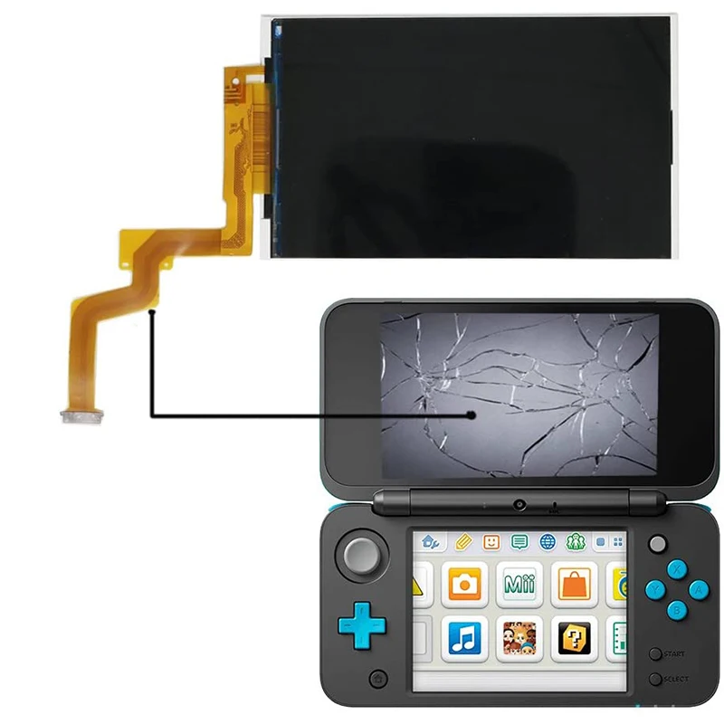 Замена верхнего экрана для нового 2DS XL ЖК-дисплей Nintendo XL/ LL системная игровая