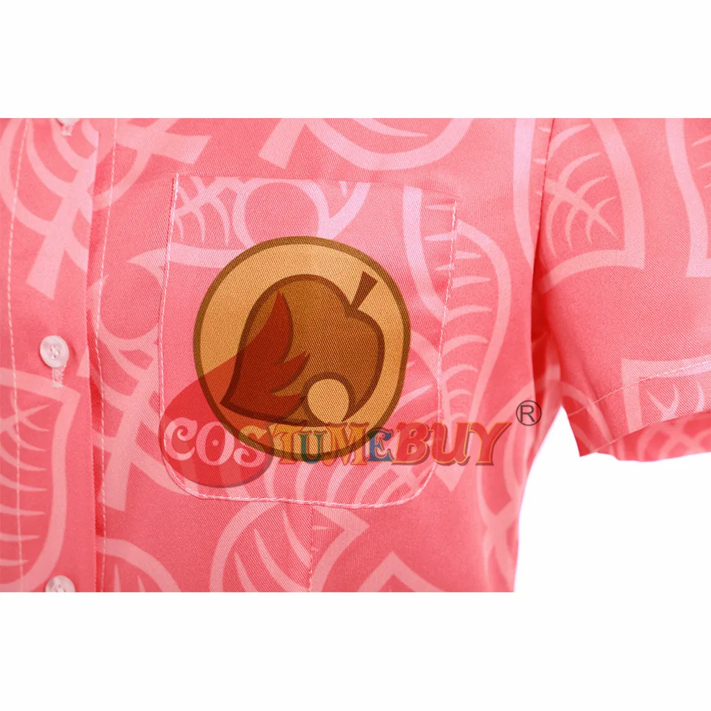 

CostumeBuy Animal Cosplay Isabelle Cosplay Costume Women Short Sleeve Shirts Pink Tops Halloween Uniform Suit