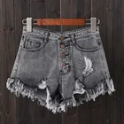Женские пикантные шорты с кисточками, с дырками, 2021, женские джинсовые шорты, шорты джинсовые джинсы