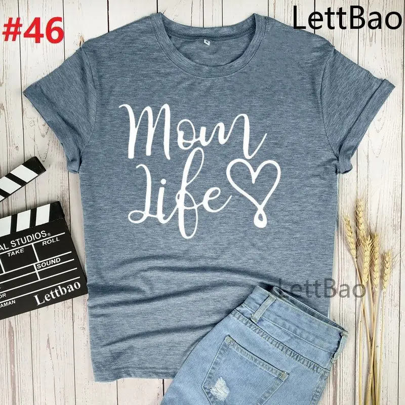 

Mom Life Heart T Shirt Harajuku O-Neck Tshirt Women Streetwear Hip Hop T-Shirt Hipster Graphic Short Sleeve Tops Tee Shirts