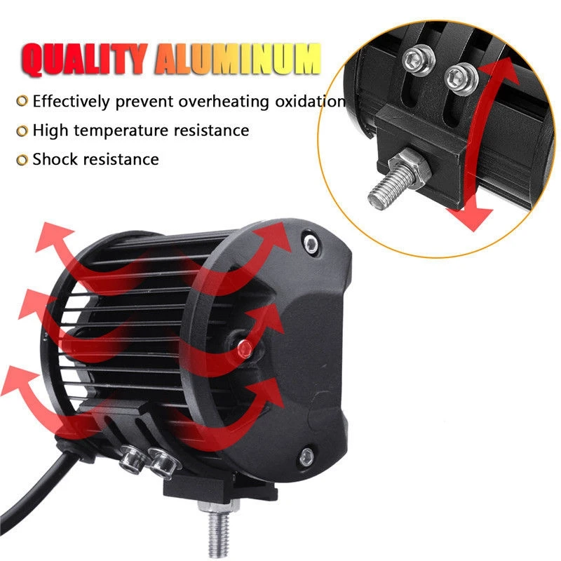 2X 4 дюймов красный светодиодный рабочий светильник фонарики световая балка