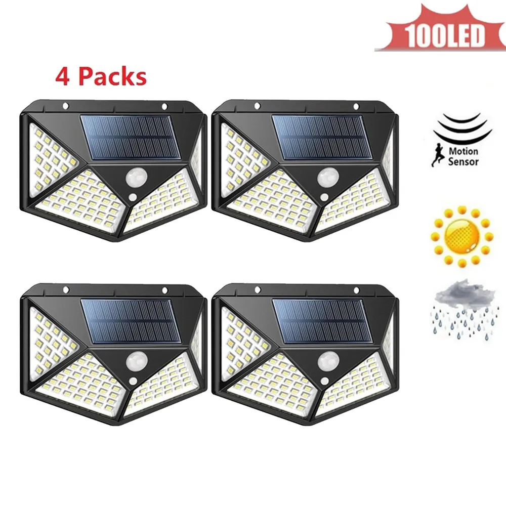 Фонарь Настенный на солнечной батарее с пассивным ИК датчиком движения 100