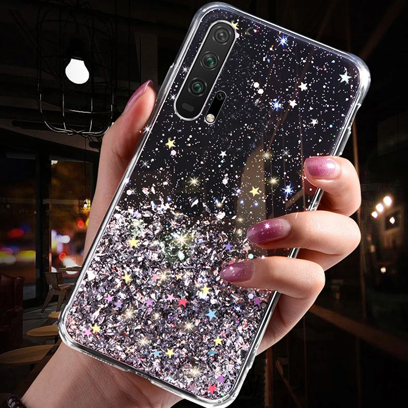 Чехол LOVECOM с градиентной звездой для Huawei P20 P30 P40 Lite Pro Mate 20 мягкий эпоксидный чехол