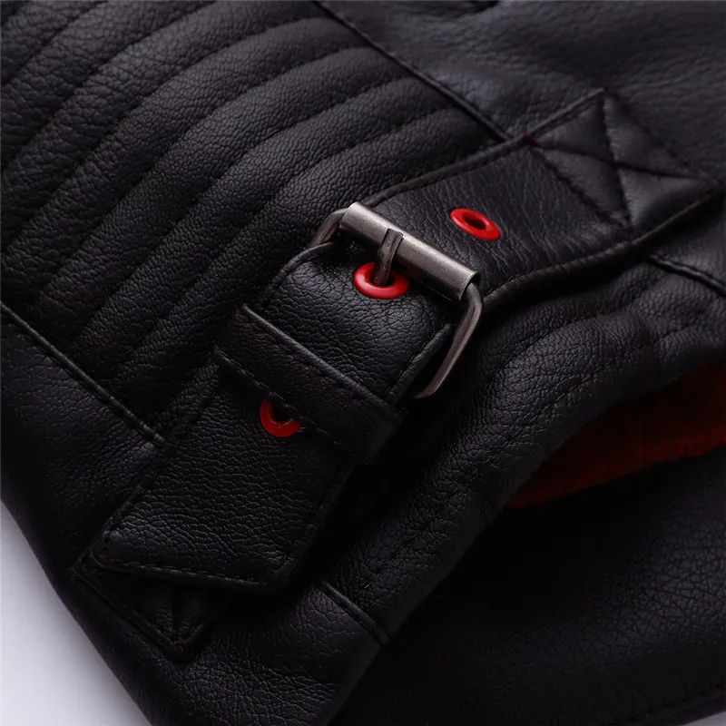 Осенне-зимняя мужская кожаная куртка модная флисовая ветровка кожаное пальто