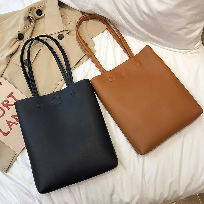 

2021 New Bag Women Fashion Simple Shoulder Bags Korean Style Large-Capacity Luxury Tote Bag for Ladies Girls cумка женская