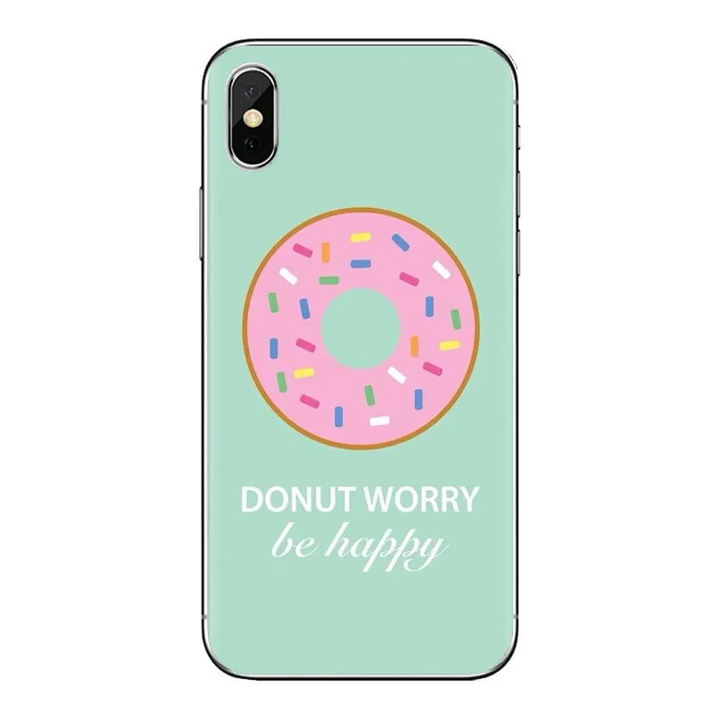 Милый пончик шоколадный сладкий каваи для sony Xperia Z Z1 Z2 Z3 Z5 compact M2 M4 M5 E3 T3 XA Aqua LG G4 G5 G3 G2