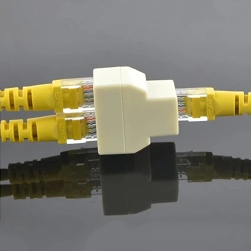 RJ45 CAT5 CAT5E Network Ethernet 1to2 Connector Adapter