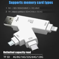 liser two color 4 in 1 otg card reader is suitable for type cusblightingtfsd adapter computer mobile phone accessories
