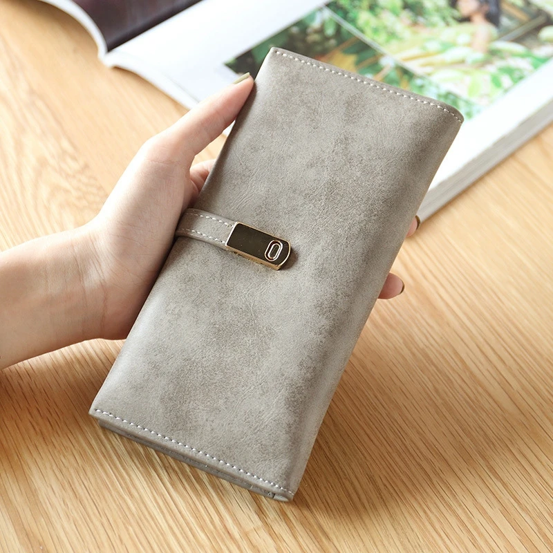 

Woman's Bag Long Buckle Wallet Simple Large-Capacity Wallet Comfortable Soft Clutch Zipper Purse Big Coin Purse Phone Bag