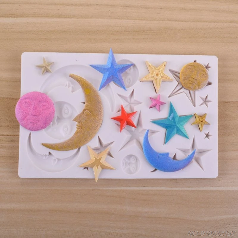

Handmade Star Moon Sun Planet Theme UV Resin Silicone Mold Epoxy Resin Casting Mould Jewelry Making Tools D21 20 Dropshipping
