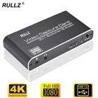 4K 2x1 HDMI-совместимый коммутатор 1080p карта захвата аудио-и видеосъемки USB 3,0 пластина для записи ПК устройство для прямой трансляции с микрофоном в ТВ-петле