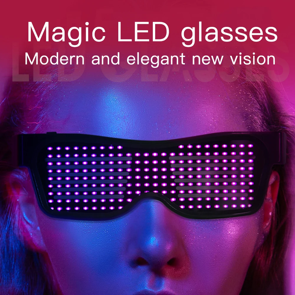 Мобильное приложение беспроводной связи светодиодный Bluetooth светильник очки