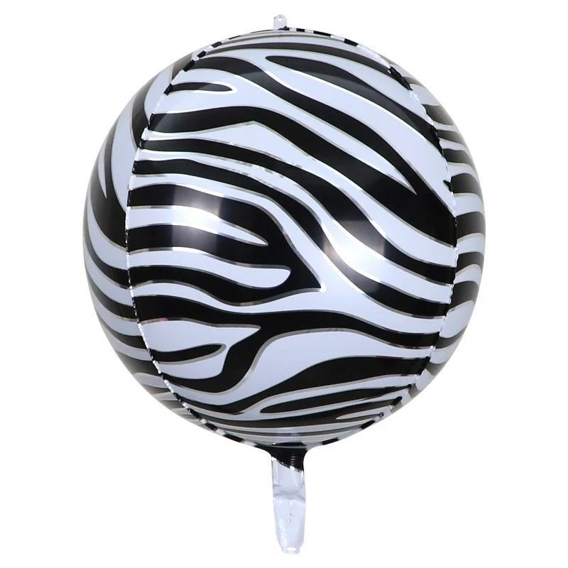 22 inch 4D aluminum film balloon tiger pattern leopard animal round foil party decoration | Дом и сад