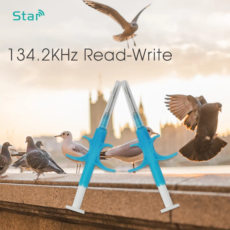 Микрочипы RFID bioglass для идентификации птиц кошек собак лошадей рыб 30 шт. 2.12x1 2/1.4x